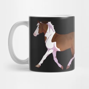 Trotting Bay Tobiano Horse Mug